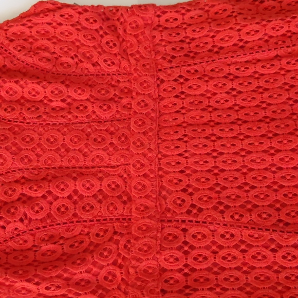 Anthropology San & Soni Women's Red Lace Dress Size 8 NWOT - Picture 11 of 16